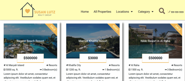 Web Design NOLA WordPress Custom Realty